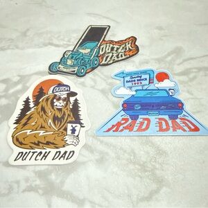 Dutch Dad Sticker Pack - Blue, Teal, Orange Graphic Stickers Father’s Day